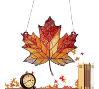 Garden Sun Catchers, Decorative Wall Art Ornaments Home Decoration, Autumn Maple Leaves 2D Acrylic Sun Catcher Window Ornament, For Window Windowsill Bedroom Balconies Wall