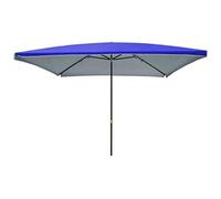 Garden Sun Parasol 3.3 metersUV40 Patio Umbrella Crank Handle Wind Up Steel Powder Coated Winding Sunshade,Blue