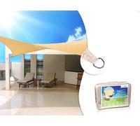 Garden Sun Shade Sail Square 5x5 m Water Repelling UV Resistant Sturdy Seams UK