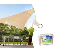 GreenBlue GB Triangle Rectangle Shade Sail Sun UV Protection Garden Canopy Patio Waterproof (Triangle 3.6m)