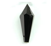 Garden Suncatchers 10pcs 38mm Icicle Drops Chandelier Parts Crystal Prism Home Decoration Handmade Pendant Necklaces(Black)