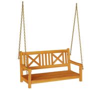 Garden Swing Bench Brown Solid Acacia wood Garden Bench Outdoor Seating vidaXL