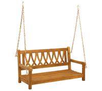 Garden Swing Bench Natural Solid Acacia Wood Outdoor Furniture Rustic vidaXL