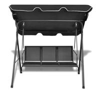 Garden Swing Bench with Canopy Outdoor Patio 3-Seater Hanging Bench vidaXL