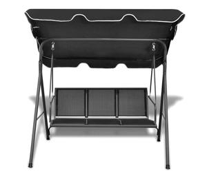 Garden Swing Bench with Canopy Outdoor Patio 3-Seater Hanging Bench vidaXL