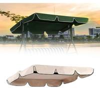 Garden Swing Canopy Replacement, 3-Seater Porch Swing Canopy Replacement Waterproof Windproof Anti-UV Heavy Duty Rip Proof Hammock Canopy Cover for Patio, Garden, Poolside (249**185 * 18CM, Beige)