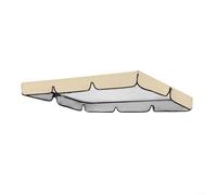 Garden Swing Canopy Replacement for 2 or 3 Seater Patio Swing, 190T Oxford Cloth Waterproof Sunshade Roof Cover with UV Protection, Black(Beige)
