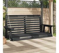 Garden Swing Chair Brown Fir Wood 122.5x63x56cm with Galvanised Iron 3.2m Chains
