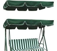 Garden Swing Chair Waterproof Replacement Swing Canopy Top Replacement Canopy Top Cover For Garden Hammock Chair 2-3 Seater Outdoor Furniture Covers,Green,249x185x18cm