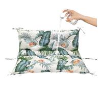 Garden Swing Cushions for 2-4 Seats, Waterproof Bench Cushion with 10cm Thickness, Patio Furniture Cushion for Outdoor Use, Green Leaf Design, 100cm Long