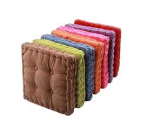 Garden Swing Replacement Cushions 2/3/4 Seater, Thick Velvet Red Seat Cushions, Linen & Cotton Upholstered, Sofa Booster Pillow (55 x 55 cm)