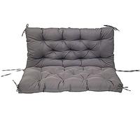 Garden Swing Seat Cushion with Backrest Waterproof Replacement Cushion for 2 or 3 Person Bench Seats for Garden Swing Chairs on the Patio or Porch Dark Gray 47.2 x 39.4 inches