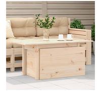 Garden table 100x50x75 cm solid untreated pinewood rustic outdoor patio 14.6kg.