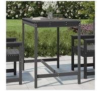 Garden table 121x82.5x110 cm Grey Pine Solid Untreated Pine Wood Outdoor Patio