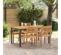 Garden Table 150x90x75 cm Solid Acacia Wood and Metal Berkfield Home Black One Size