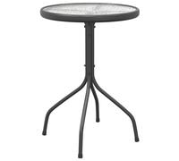 vidaXL Garden Table Ø50x71 cm Steel Anthracite Outdoor Patio Dining Table