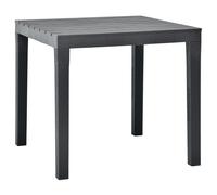 vidaXL Garden Table Anthracite 78cm Plastic Outdoor Terrace Stand Furniture