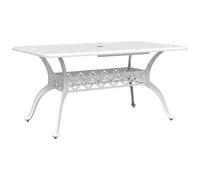 Garden Table Aluminium Outdoor Furniture Patio Terrace Rectangular vidaXL
