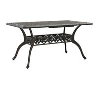 Garden Table Aluminium Outdoor Furniture Patio Terrace Rectangular vidaXL