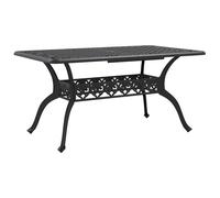 Garden Table Aluminium Outdoor Furniture Patio Terrace Rectangular vidaXL