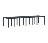 Garden Table Anthracite 350 x 100 x 74 cm Poly Rattan Steel Frame Large Outdoor