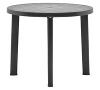 vidaXL Garden Table Anthracite 89 cm Plastic UK HOT