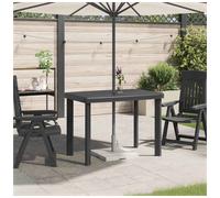 Garden Table Anthracite Plastic 101x68x72cm Weatherproof Lightweight 1.4in hole.