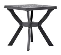 Garden Table Anthracite Plastic 70x70x72cm Weatherproof Bistro Patio Lightweight