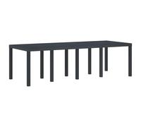 Garden Table Anthracite Poly Rattan 250 x 100 x 73 cm Large Rectangular Seats 8