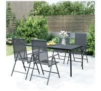 Garden Table Anthracite Steel Mesh 165x80x72cm Outdoor Patio Heavy Dining Table