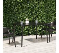 Garden Table Anthracite Steel Slatted 110x80x71 cm Patio Outdoor Dining Alfresco