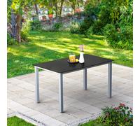 Garden Table Bern Silver Aluminium 150x90x75cm