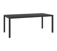 vidaXL Garden Table Black 185x90x74 cm Aluminium and WPC