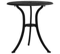 vidaXL Garden Table Black 62x62x65 cm Cast Aluminium, Black