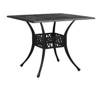Garden Table Black 90x90x73 cm Cast Aluminium