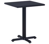 Garden Table Black Cross Base Side Table Patio Bistro 60x60/80x80cm vidaXL