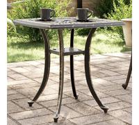 Garden Table Bronze 53x53x53 cm Cast Aluminium Berkfield Home Brown One Size