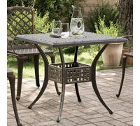 Garden Table Bronze 80x80x75 cm Cast Aluminium