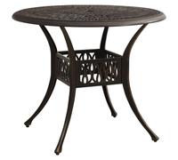 vidaXL Garden Table Bronze 90x90x74 cm Cast Aluminium, Brown