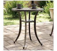 Garden table Bronze Cast Aluminium Ø48x53cm Patio Bistro Table Lightweight Metal