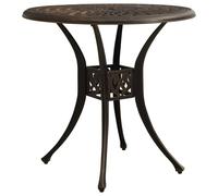 Garden Table Bronze Cast Aluminium 78cm Diameter Outdoor Patio Tea Table for 2-4