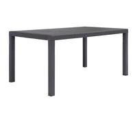 Garden Table Brown 150x90x72 cm Plastic Rattan-Look Weatherproof Outdoor Dining