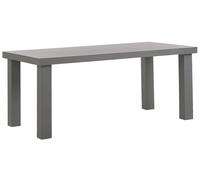 Beliani Garden Dining Table Taranto 180 Cm 90 Cm Concrete Grey