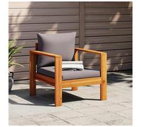 Garden Table Dark Grey Solid Acacia Wood 100x50x27 cm Outdoor Coffee Table