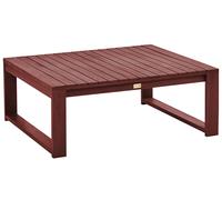 Beliani Garden Coffee Table Timor 90 Cm 75 Cm Acacia Wood Dark Red