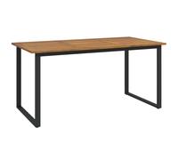 Garden Table Dining Coffee Table with U-shaped Legs Solid Wood Acacia vidaXL