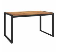 (140 x 80 x 75 cm) vidaXL Garden Table Dining Coffee Table with U-shaped Legs Solid Wood Acacia