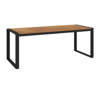 (200 x 90 x 75 cm) vidaXL Garden Table Dining Coffee Table with U-shaped Legs Solid Wood Acacia