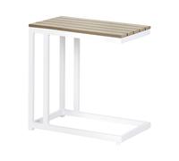 Beliani Garden Side Table Messina 60 Cm 35 Cm White
