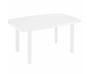Garden Table Faro 90x140cm White Plastic Balcony Garden Furniture Living